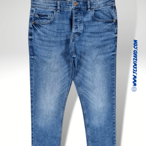 Dark Denim Jeans Extreme Motion Straight Fit Tapered Leg Jean