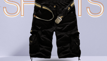 Men`s Short Jeans With Belt