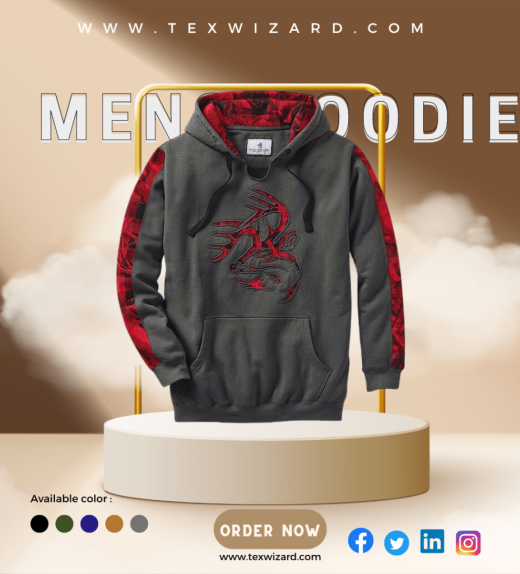 Texwizard Mens Tough as Buck Action Hoodie