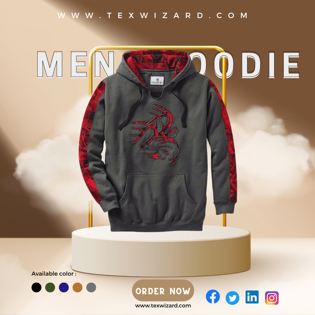 Texwizard Mens Tough as Buck Action Hoodie
