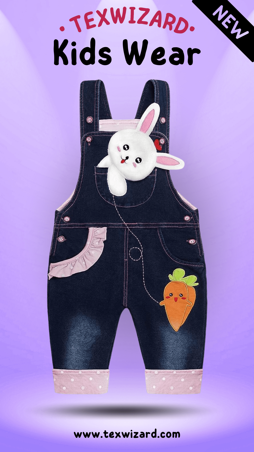 Amiri Jeans Baby Overalls