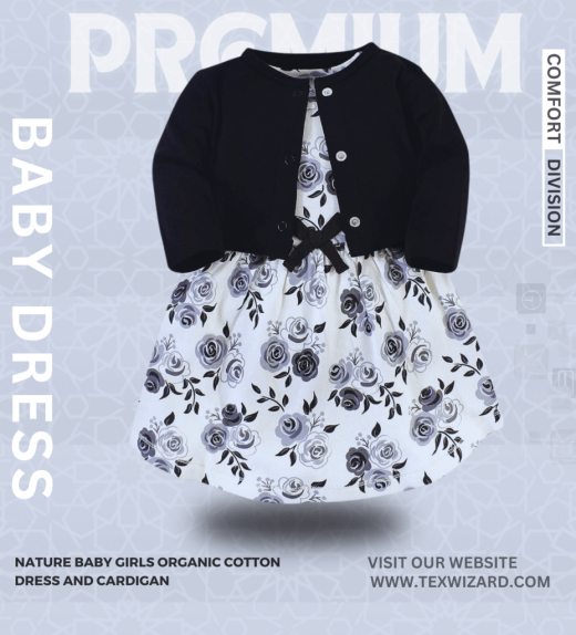 Baby Cotton Dress and Cardigan