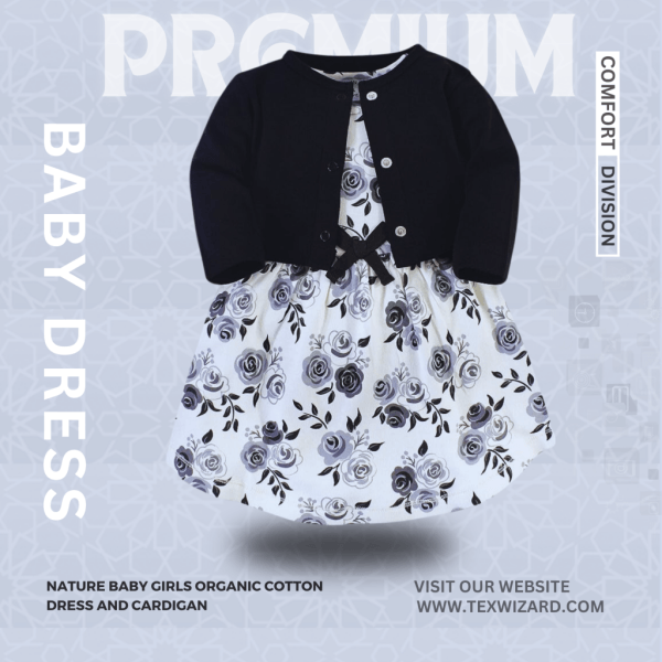 Baby Cotton Dress and Cardigan