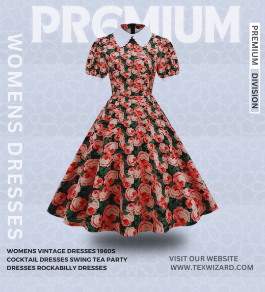 Womens Vintage Dresses 1960s Cocktail Dresses Swing Tea Party Dresses  Rockabilly Dresses