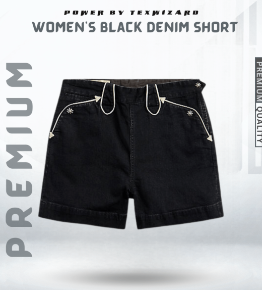 Black Denim Shorts