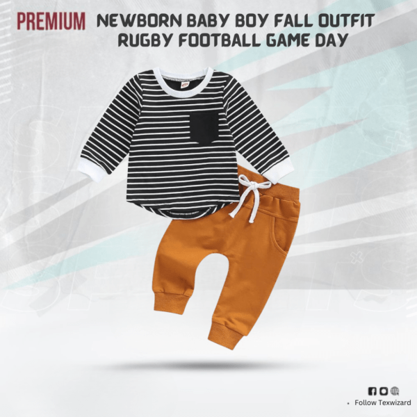 Newborn Baby Boy Fall Outfit Rugby