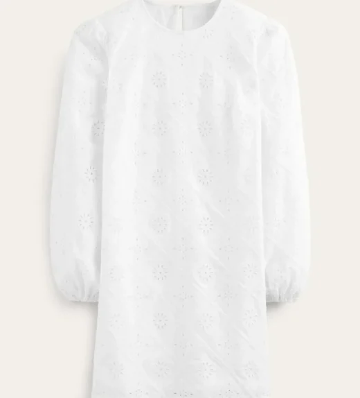 Broderie Mini Shift Dress