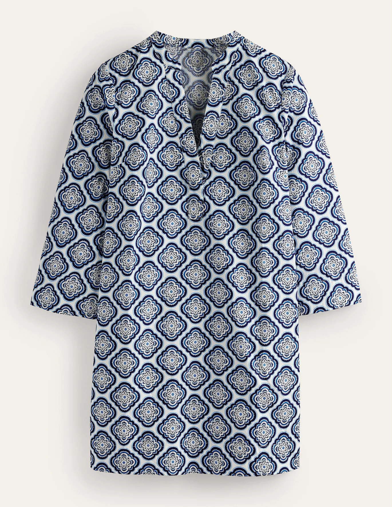 Notch Neck Mini Shift Dress