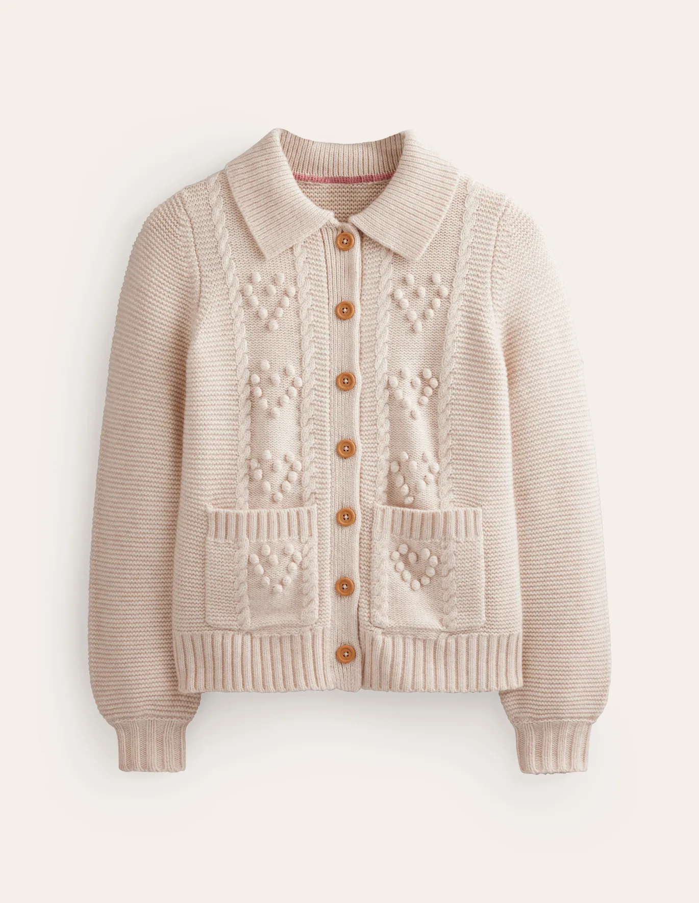 Chunky Bobble Heart Cardigan