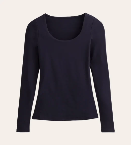 Double Layer Scoop Long Sleeve